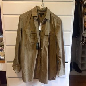 NEW W/ TAGS J. Crew olive button up shirt